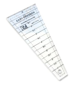 A Dresden Plate ruler - Handy if you've got one but not essential to the task.